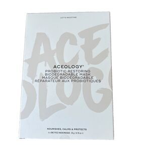 Aceology PROBIOTIC RESTORING BIODEGRADABLE MASK x 4 NOURISHES Retails $59 NEW